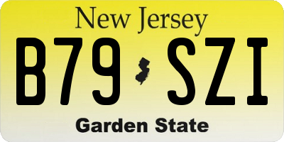 NJ license plate B79SZI