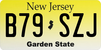 NJ license plate B79SZJ