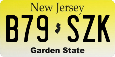NJ license plate B79SZK