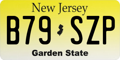 NJ license plate B79SZP