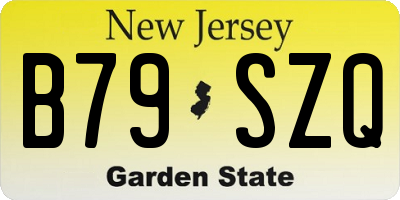 NJ license plate B79SZQ
