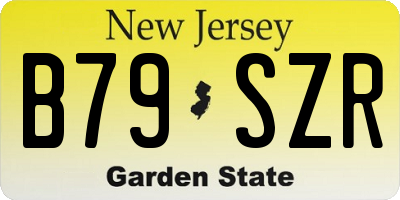 NJ license plate B79SZR