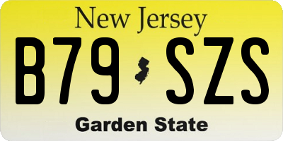 NJ license plate B79SZS