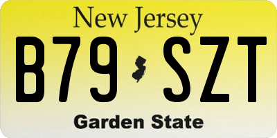 NJ license plate B79SZT