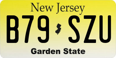 NJ license plate B79SZU
