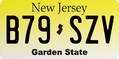 NJ license plate B79SZV