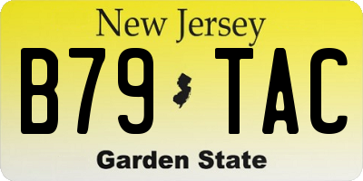 NJ license plate B79TAC
