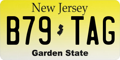 NJ license plate B79TAG