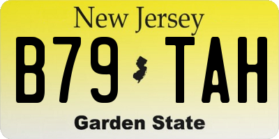 NJ license plate B79TAH