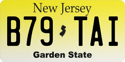 NJ license plate B79TAI
