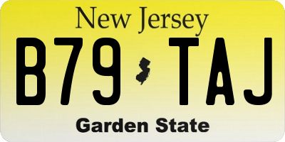 NJ license plate B79TAJ