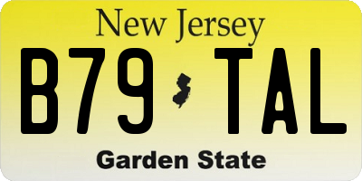 NJ license plate B79TAL