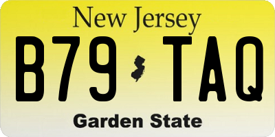 NJ license plate B79TAQ