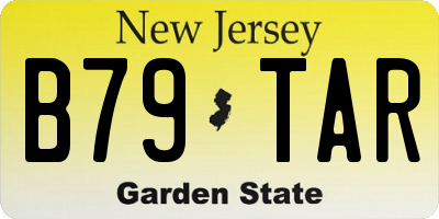 NJ license plate B79TAR