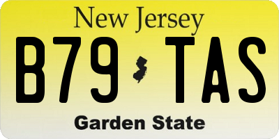 NJ license plate B79TAS