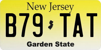 NJ license plate B79TAT