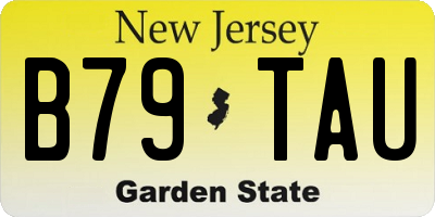NJ license plate B79TAU