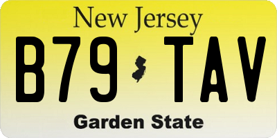 NJ license plate B79TAV