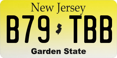 NJ license plate B79TBB