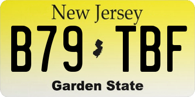 NJ license plate B79TBF