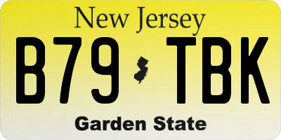 NJ license plate B79TBK