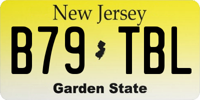 NJ license plate B79TBL