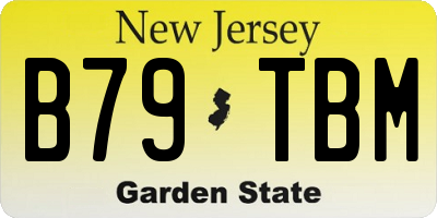 NJ license plate B79TBM