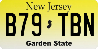 NJ license plate B79TBN
