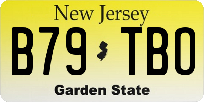 NJ license plate B79TBO