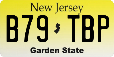 NJ license plate B79TBP