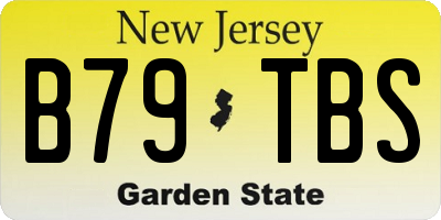 NJ license plate B79TBS
