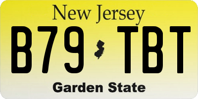NJ license plate B79TBT