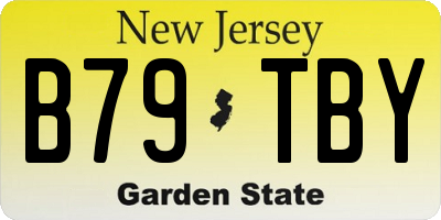 NJ license plate B79TBY