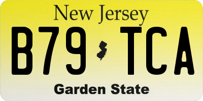 NJ license plate B79TCA