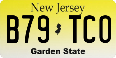 NJ license plate B79TCO