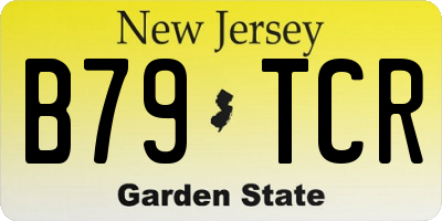NJ license plate B79TCR