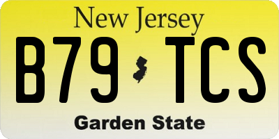 NJ license plate B79TCS