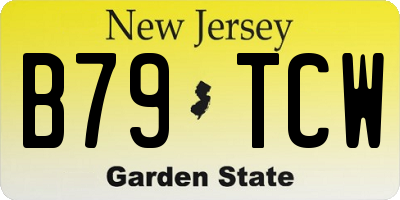NJ license plate B79TCW