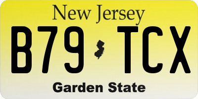 NJ license plate B79TCX