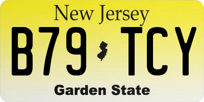 NJ license plate B79TCY