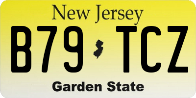NJ license plate B79TCZ