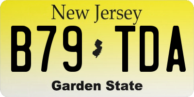 NJ license plate B79TDA
