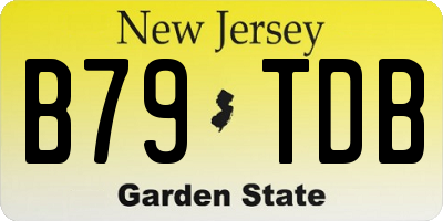 NJ license plate B79TDB