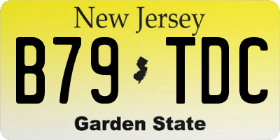 NJ license plate B79TDC