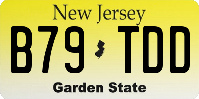 NJ license plate B79TDD