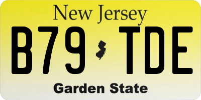 NJ license plate B79TDE