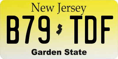 NJ license plate B79TDF