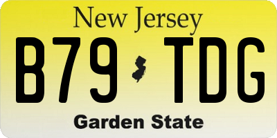 NJ license plate B79TDG