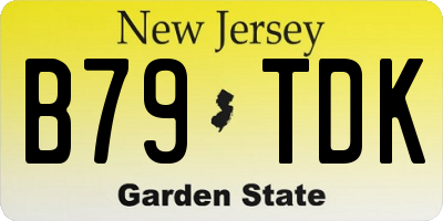 NJ license plate B79TDK