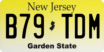 NJ license plate B79TDM